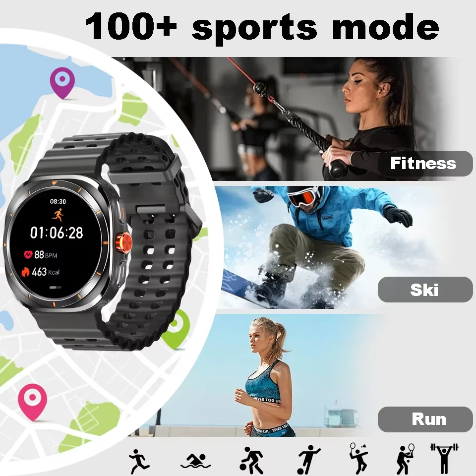 Smartwatch GT7 Ultra: AMOLED HD Display, Bluetooth, Sports