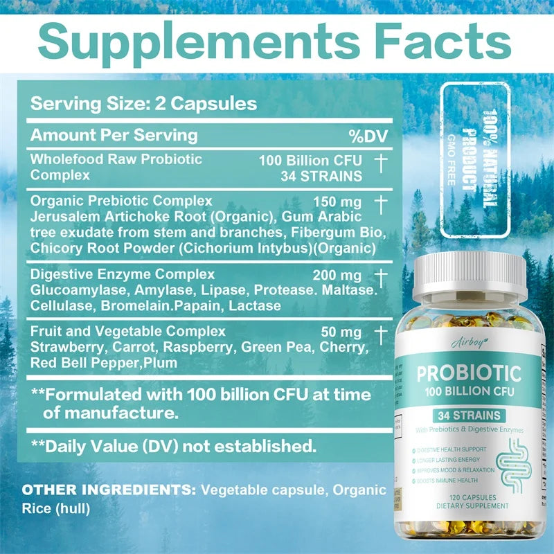 Probiotics 100B CFU - Boost Digestion & Women's Health