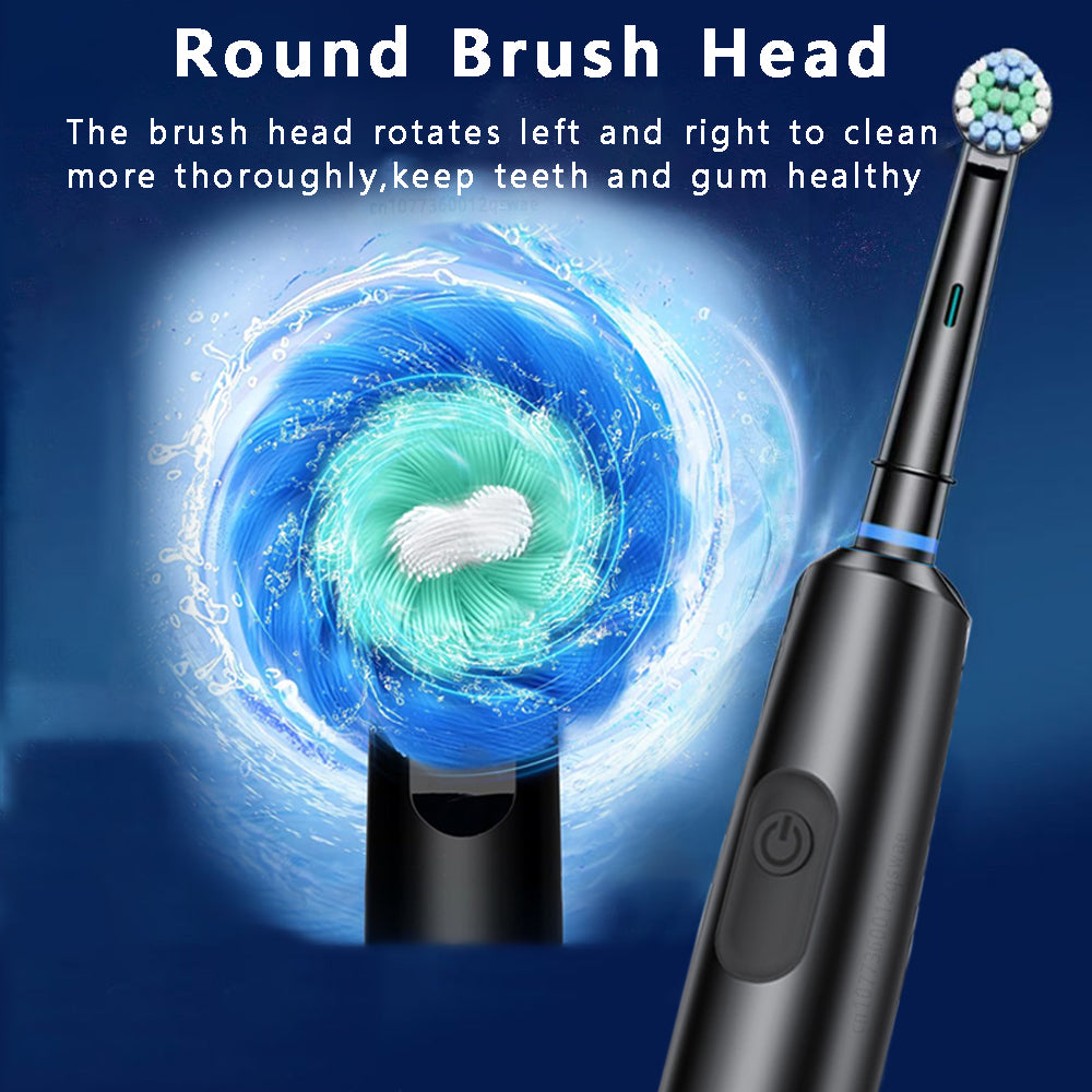 Electric Toothbrush Rotary Clean | 8 Heads & Timer