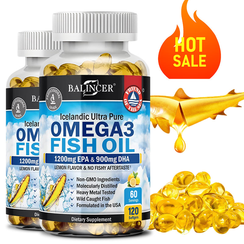 Omega-3 Fish Oil - EPA & DHA for Heart & Brain - 120 Capsules