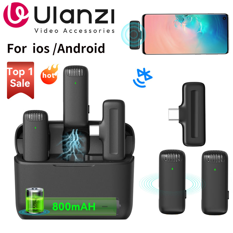 Ulanzi J12 Wireless Lavalier Mic for iPhone & Android