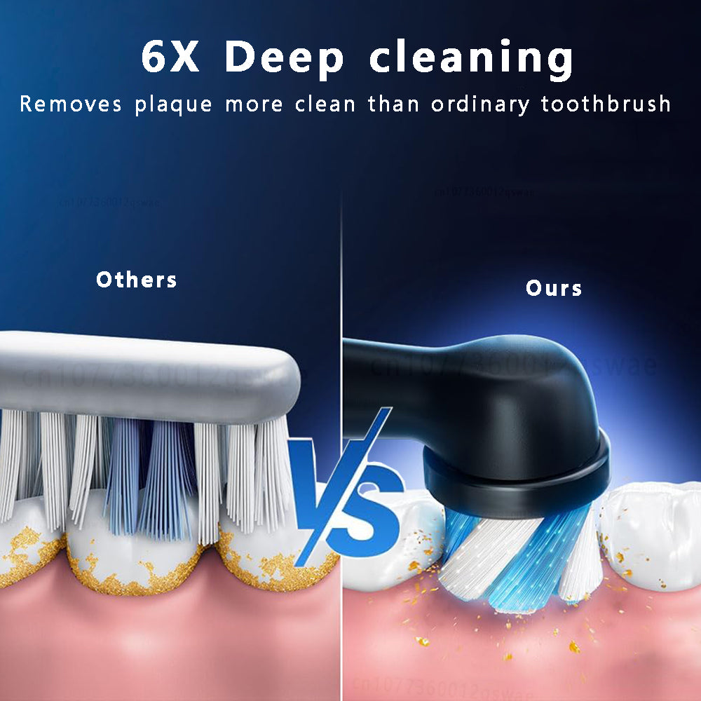 Electric Toothbrush Rotary Clean | 8 Heads & Timer