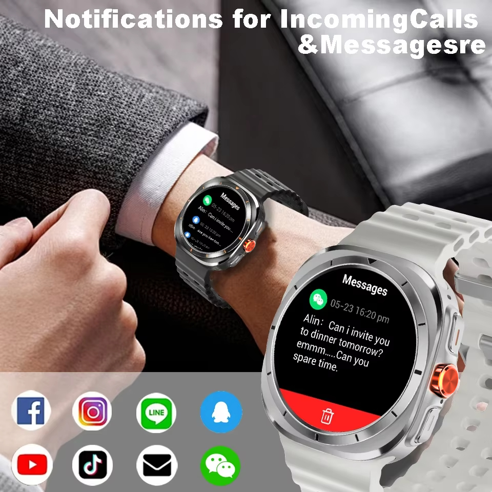 Smartwatch GT7 Ultra: AMOLED HD Display, Bluetooth, Sports