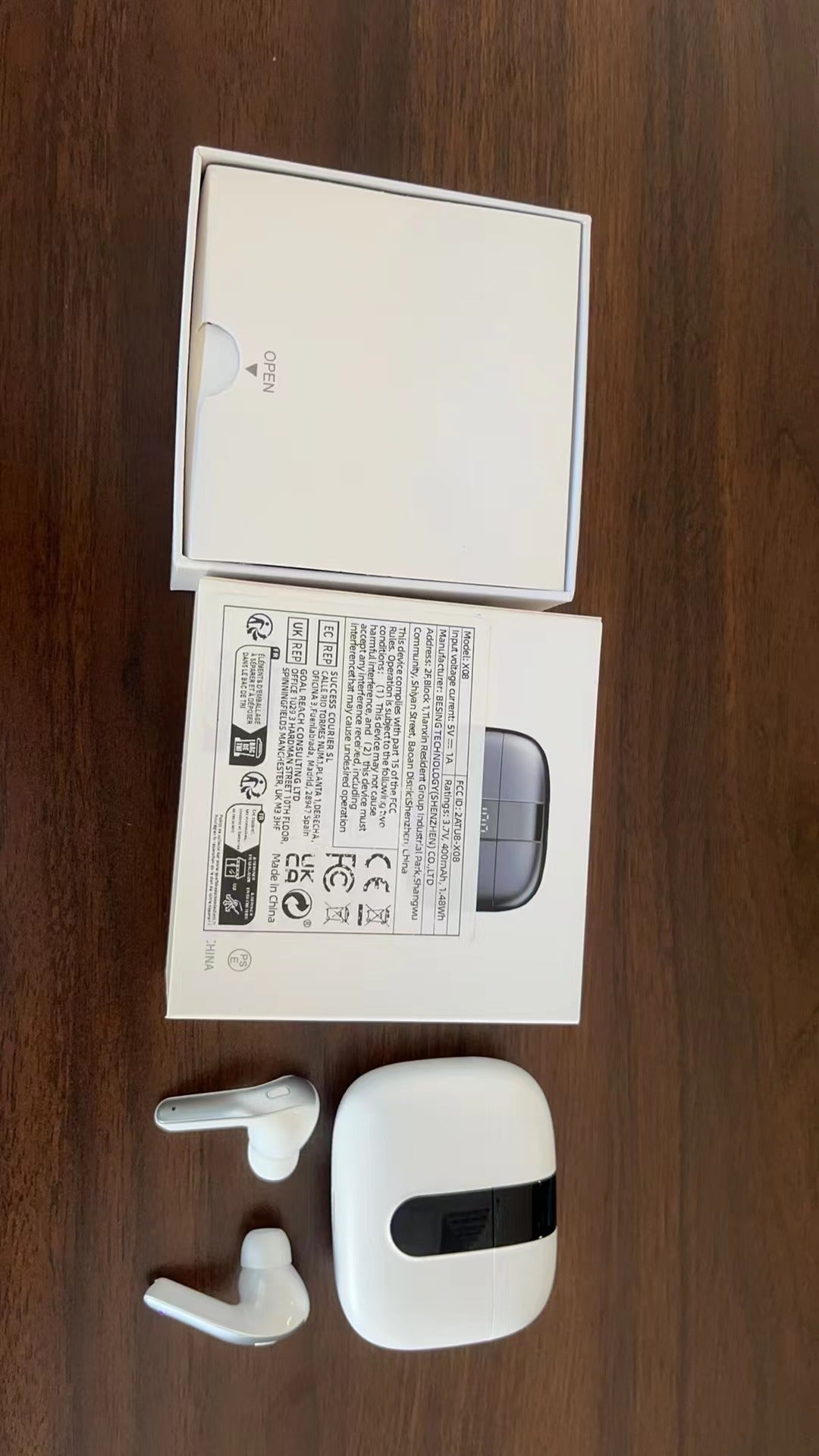 Wireless Earbuds 60H Playback LED Display & Charging Case