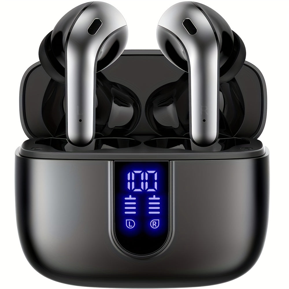 Wireless Earbuds 60H Playback LED Display & Charging Case