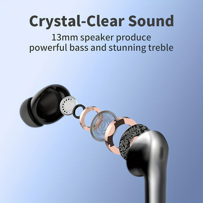 Wireless Earbuds 60H Playback LED Display & Charging Case