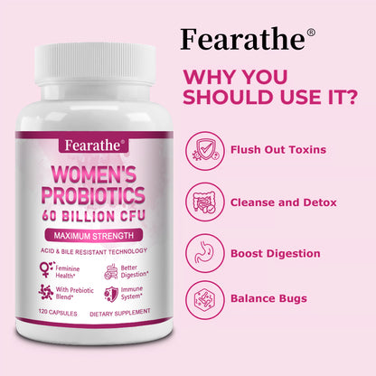 Women's Probiotics 60B CFU - Gut Health & Immune Support