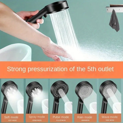 5-Mode High-Pressure Shower Head & Faucet Set