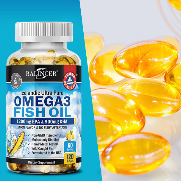 Omega-3 Fish Oil - EPA & DHA for Heart & Brain - 120 Capsules