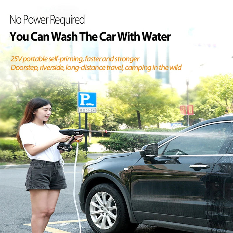 21V Cordless Electric Car Washer Gun 60Bar
