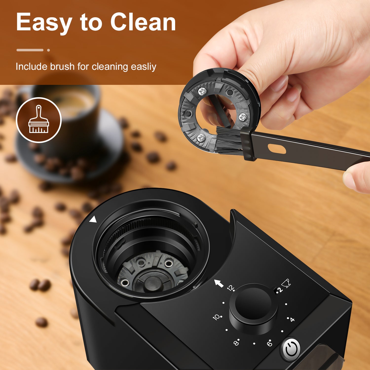 Electric Burr Coffee Grinder - 28 Settings for Espresso & More