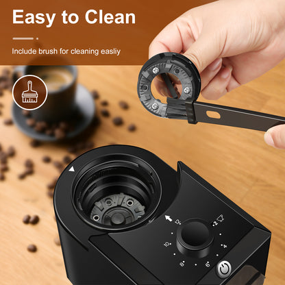 Electric Burr Coffee Grinder - 28 Settings for Espresso & More