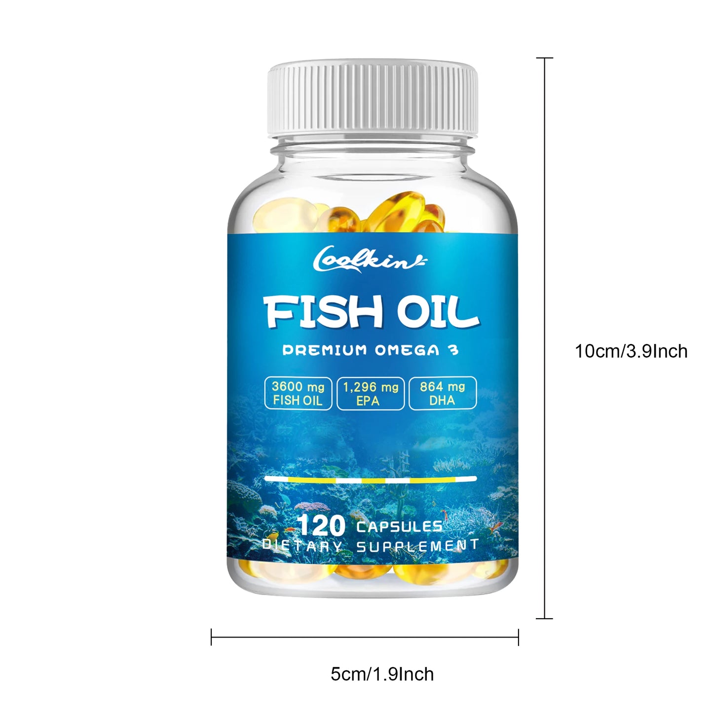Omega-3 Fish Oil Capsules - EPA & DHA for Brain & Heart Health