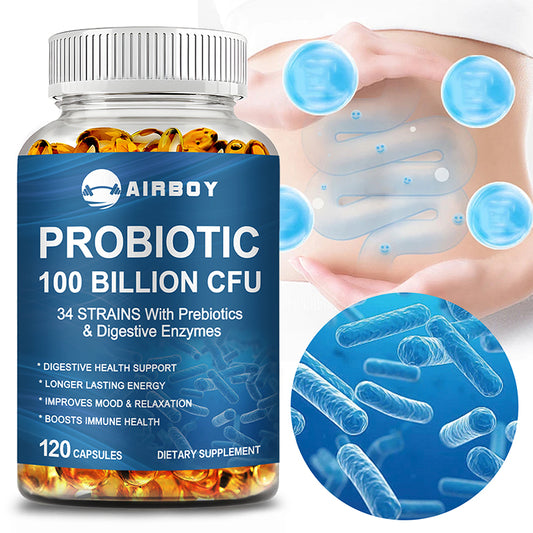 Probiotics 100B CFU + Prebiotics: Gut Health & Bloat Relief