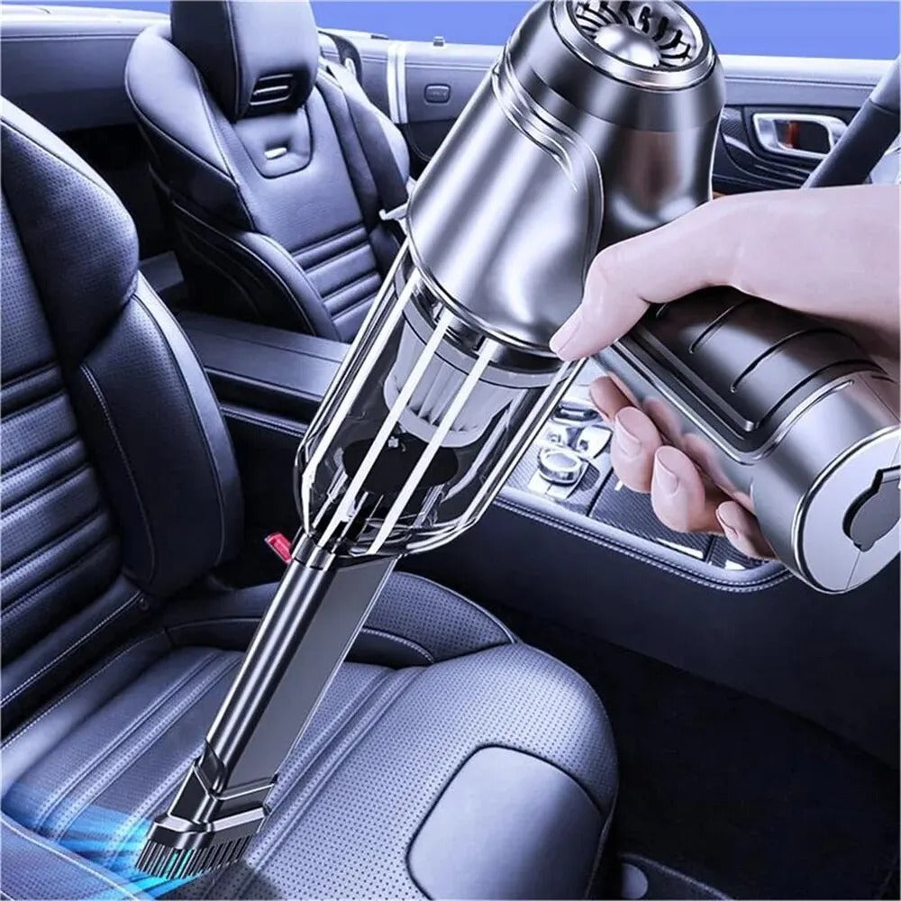 Car Wireless Vacuum Cleaner - Strong Suction, Wet/Dry Use