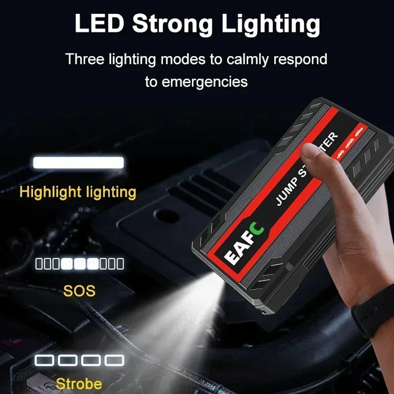 EAFC 600A Jump Starter Power Bank - 12V Car Booster Charger