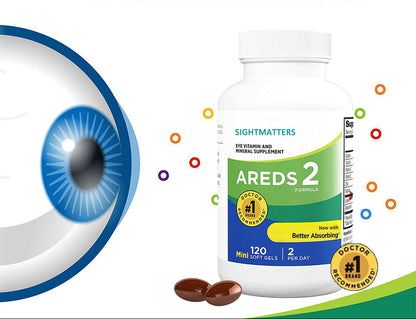 AREDS 2 Eye Vitamins: Lutein, Zeaxanthin, Zinc for Vision