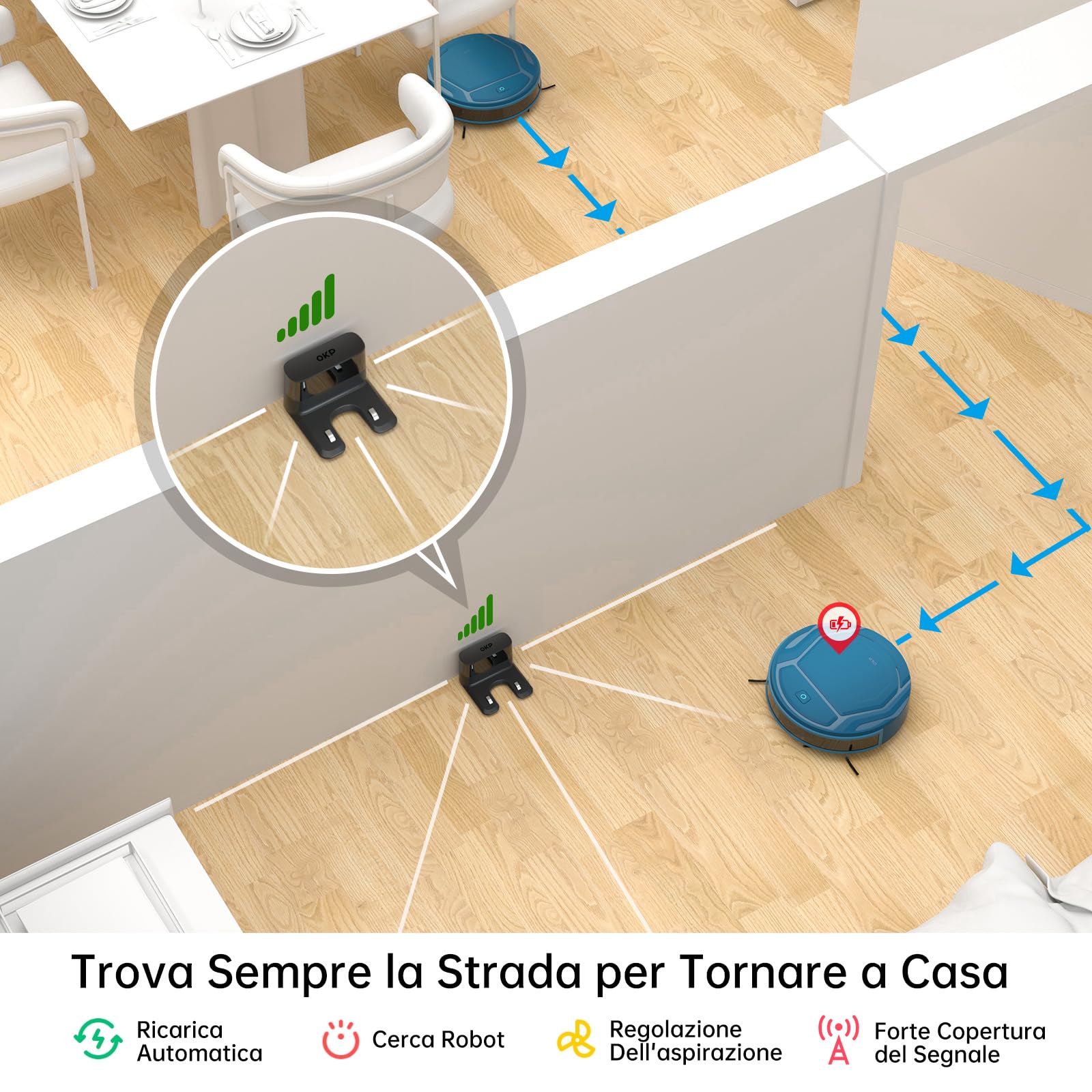 Smart Robot Vacuum 3000Pa: Self-Charging, Pet & Carpet Perfect