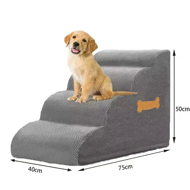 Pet Stairs Large Dog Cat - Soft Sponge Non-Slip Steps