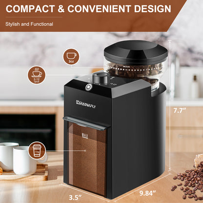 Electric Burr Coffee Grinder - 28 Settings for Espresso & More
