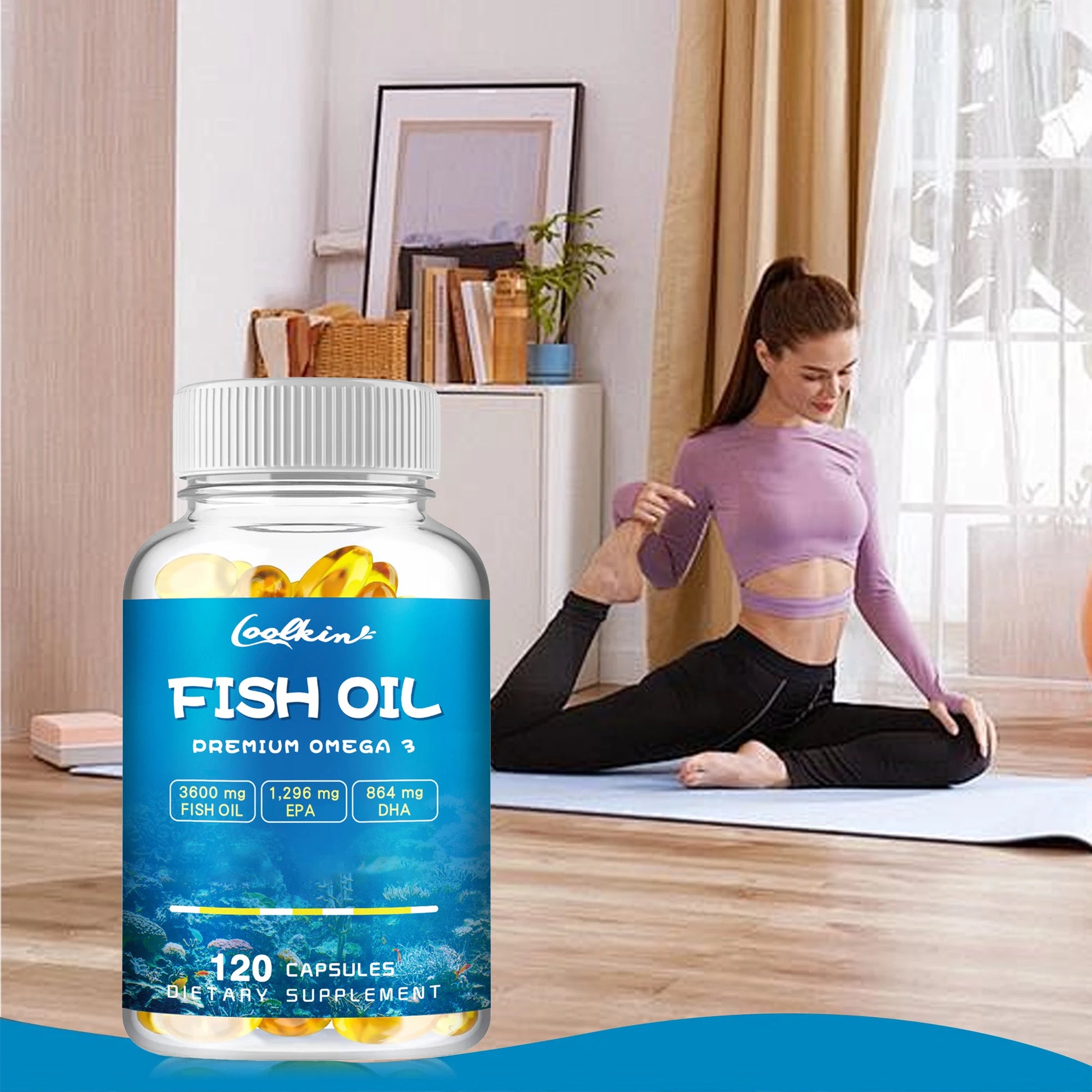 Omega-3 Fish Oil Capsules - EPA & DHA for Brain & Heart Health