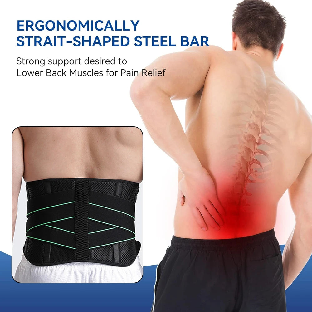 Back Brace for Lower Back Pain, Immediate Pain Relief From Sciatica, Herniated Disc, Lumbar Support Belt for Work, Heavy Lifting