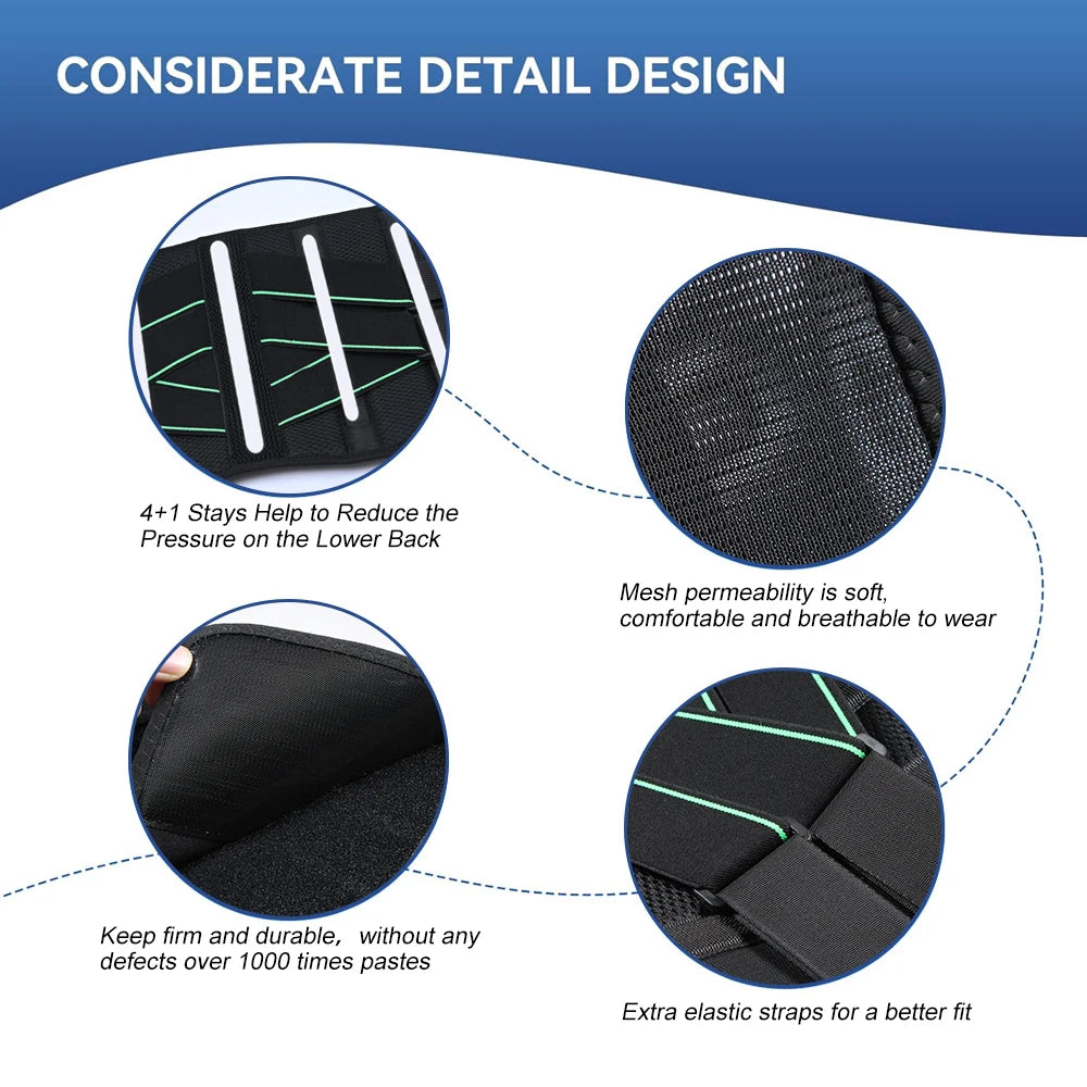 Back Brace for Lower Back Pain, Immediate Pain Relief From Sciatica, Herniated Disc, Lumbar Support Belt for Work, Heavy Lifting