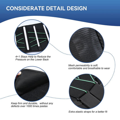 Back Brace for Lower Back Pain, Immediate Pain Relief From Sciatica, Herniated Disc, Lumbar Support Belt for Work, Heavy Lifting