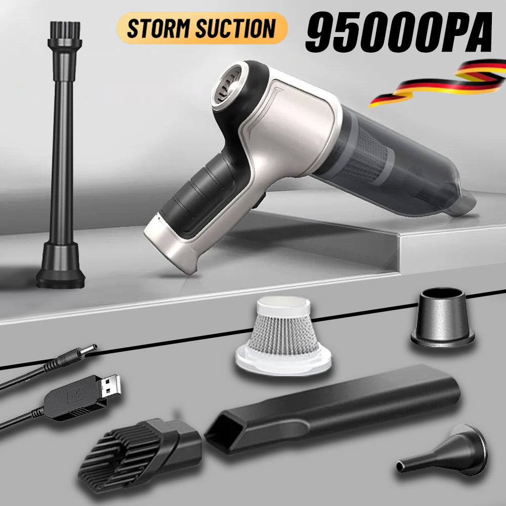Car Wireless Vacuum Cleaner - Strong Suction, Wet/Dry Use