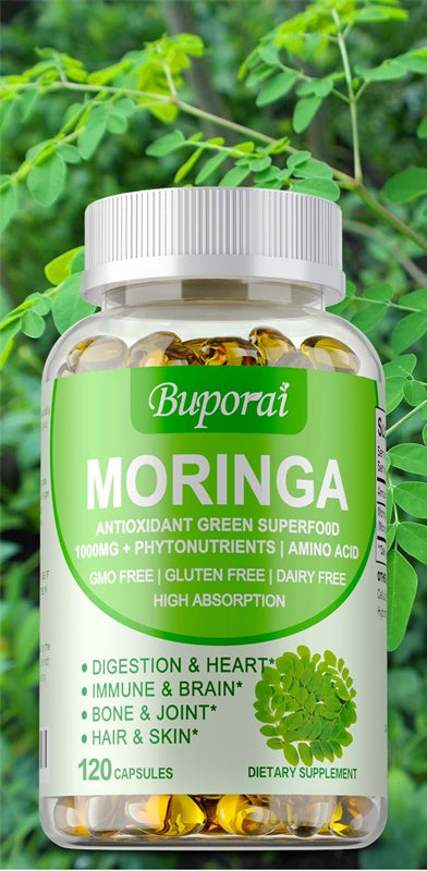 Moringa Supplement - Boost Energy, Sleep & Wellness, Non-GMO