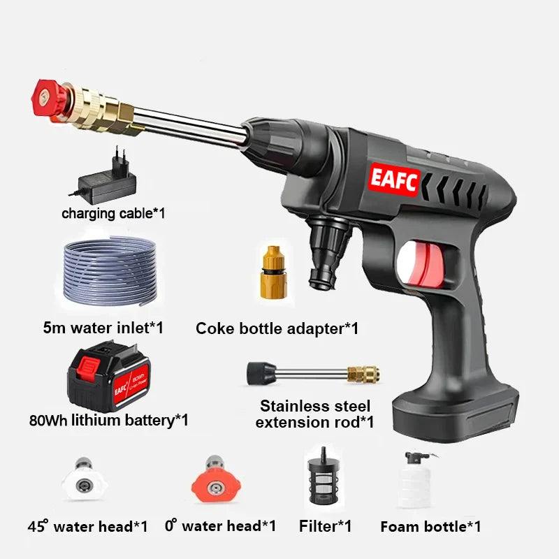 21V Cordless Electric Car Washer Gun 60Bar