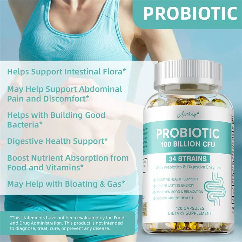 Probiotics 100B CFU - Boost Digestion & Women's Health