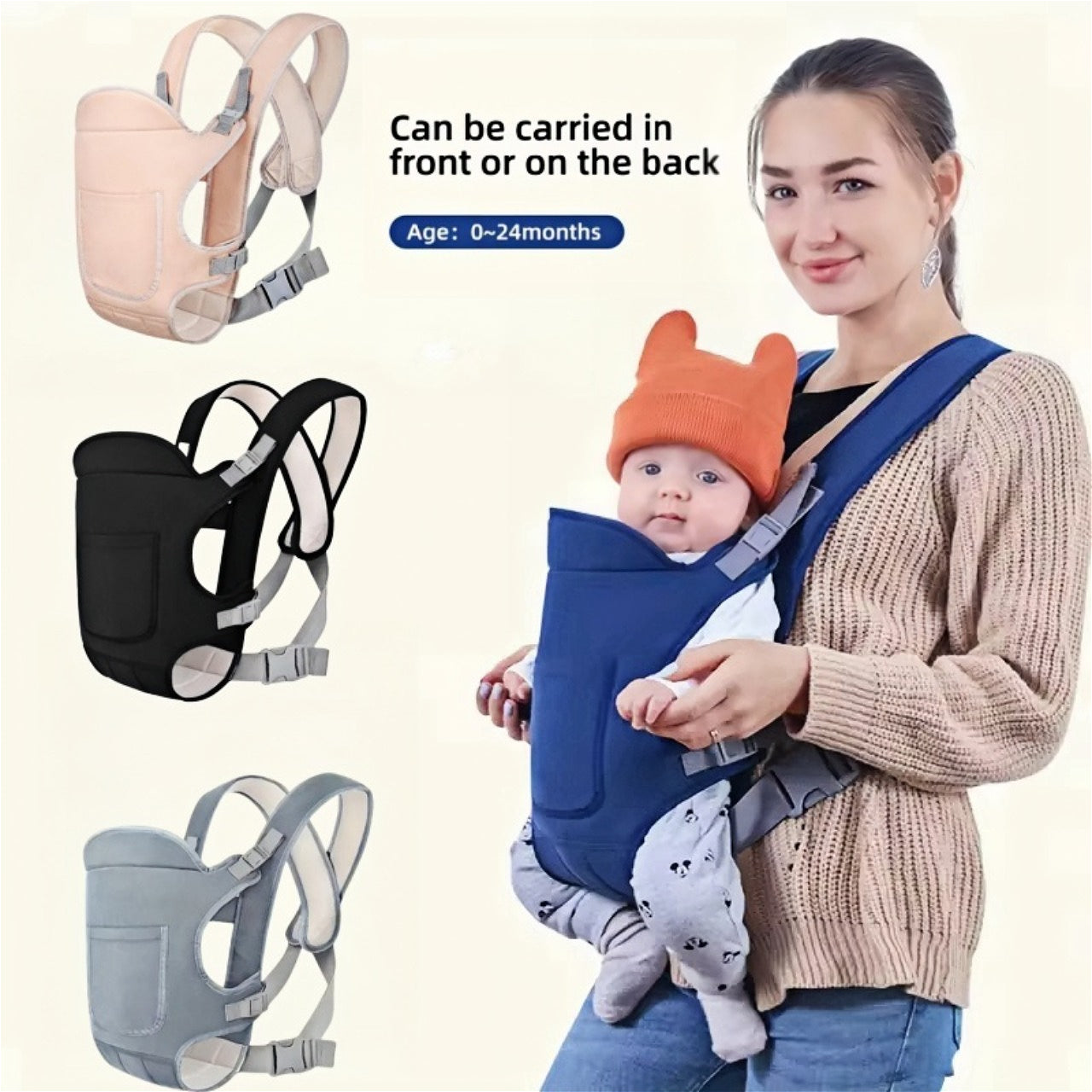 Baby Carrier Backpack 4-in-1 Ergonomic Sling & Hipseat