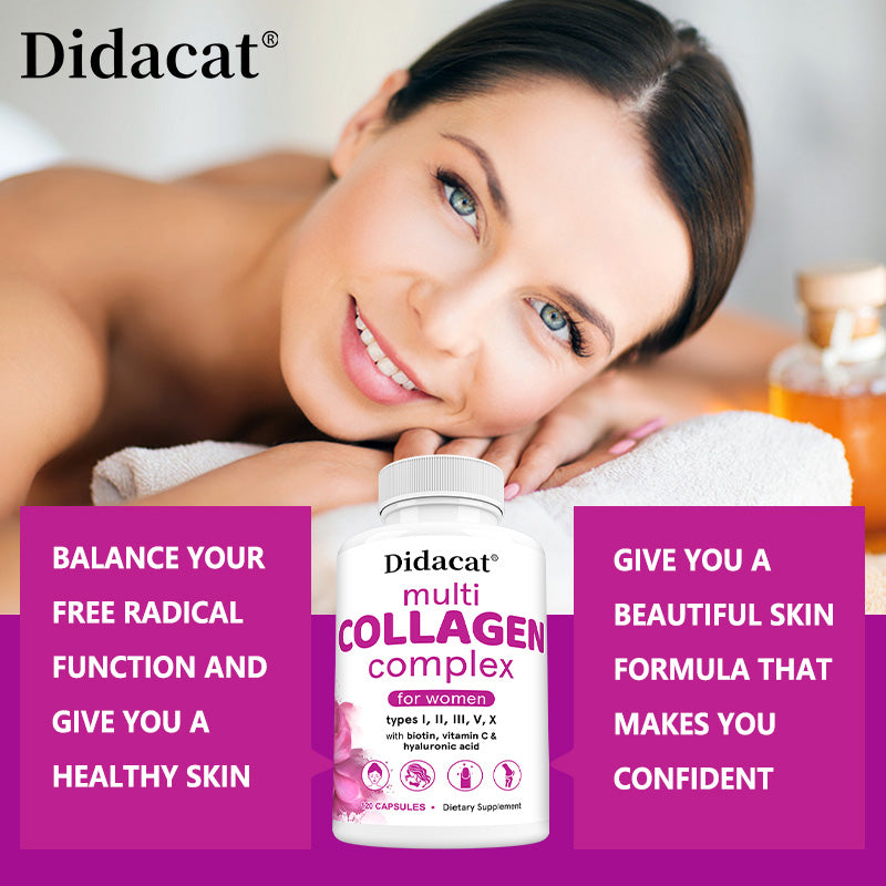Multi-Collagen Complex with Biotin & Vitamin C for Radiant Skin