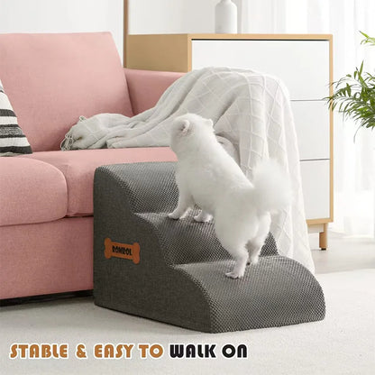 Pet Stairs Large Dog Cat - Soft Sponge Non-Slip Steps