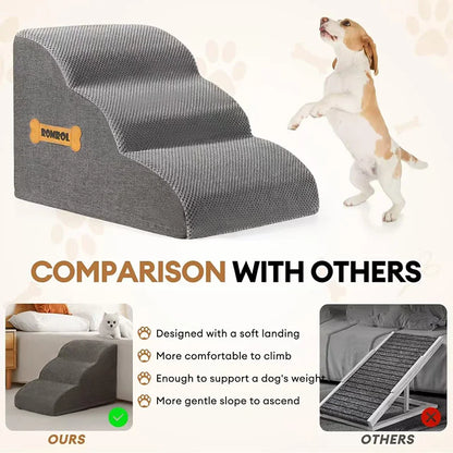 Pet Stairs Large Dog Cat - Soft Sponge Non-Slip Steps