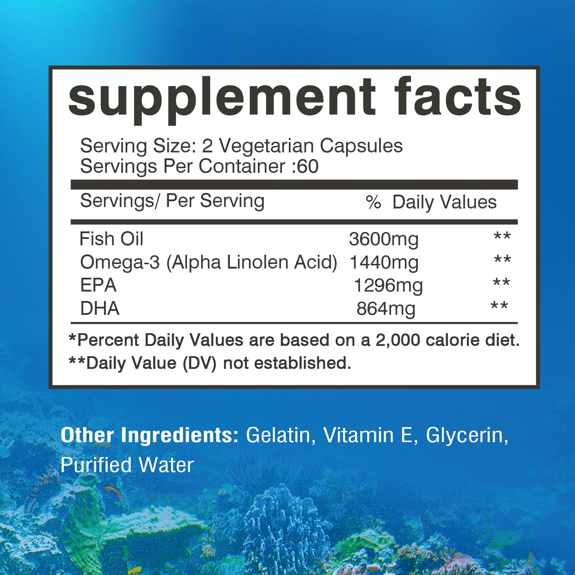 Omega-3 Fish Oil Capsules - EPA & DHA for Brain & Heart Health