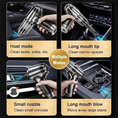 Car Wireless Vacuum Cleaner - Strong Suction, Wet/Dry Use