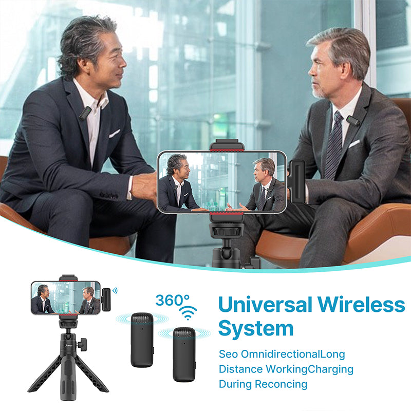 Ulanzi J12 Wireless Lavalier Mic for iPhone & Android
