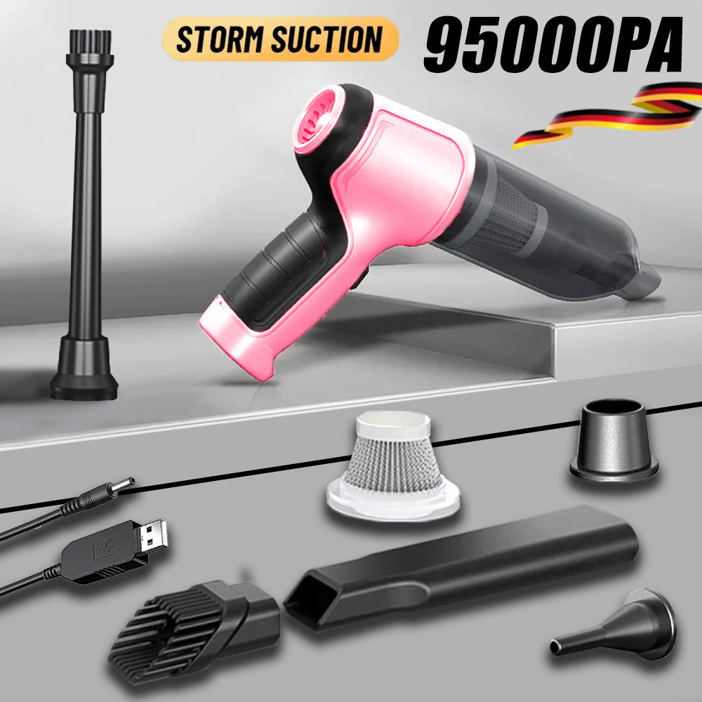 Car Wireless Vacuum Cleaner - Strong Suction, Wet/Dry Use