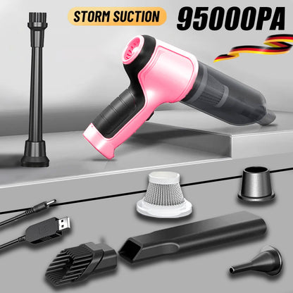 Car Wireless Vacuum Cleaner - Strong Suction, Wet/Dry Use