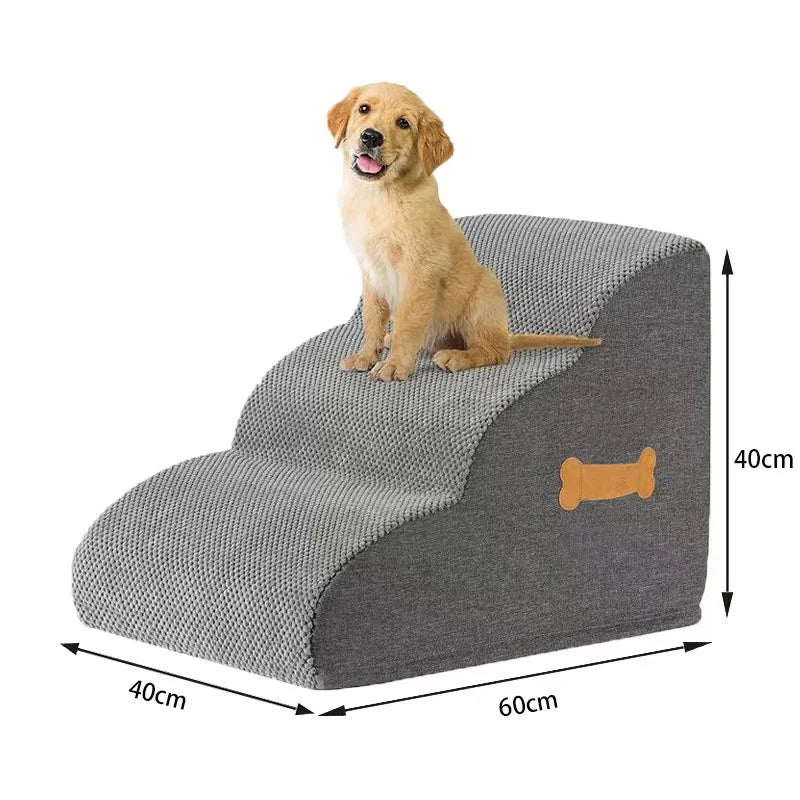Pet Stairs Large Dog Cat - Soft Sponge Non-Slip Steps