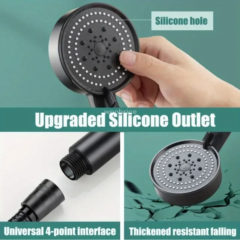 5-Mode High-Pressure Shower Head & Faucet Set