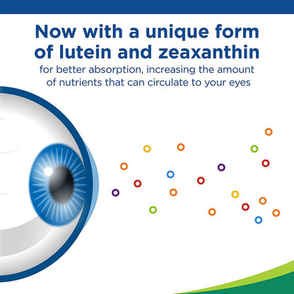 AREDS 2 Eye Vitamins: Lutein, Zeaxanthin, Zinc for Vision