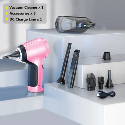 Car Wireless Vacuum Cleaner - Strong Suction, Wet/Dry Use